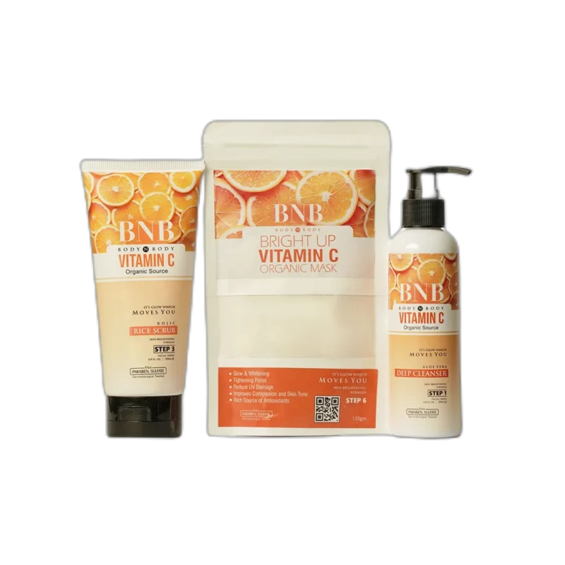 BNB Vitamin C Bright Up Kit (Cleanser+ Scrub+Mask)