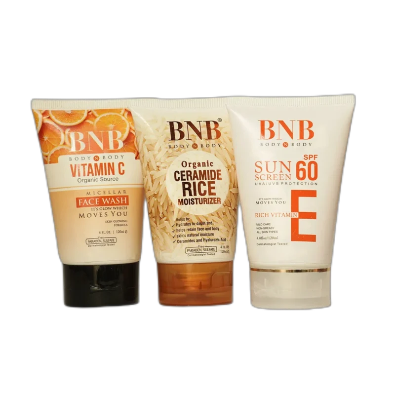 BNB Winter Glow Trio (Vitamin C Facewash + Vitamin E Spf + Rice Extract Moisturizer)